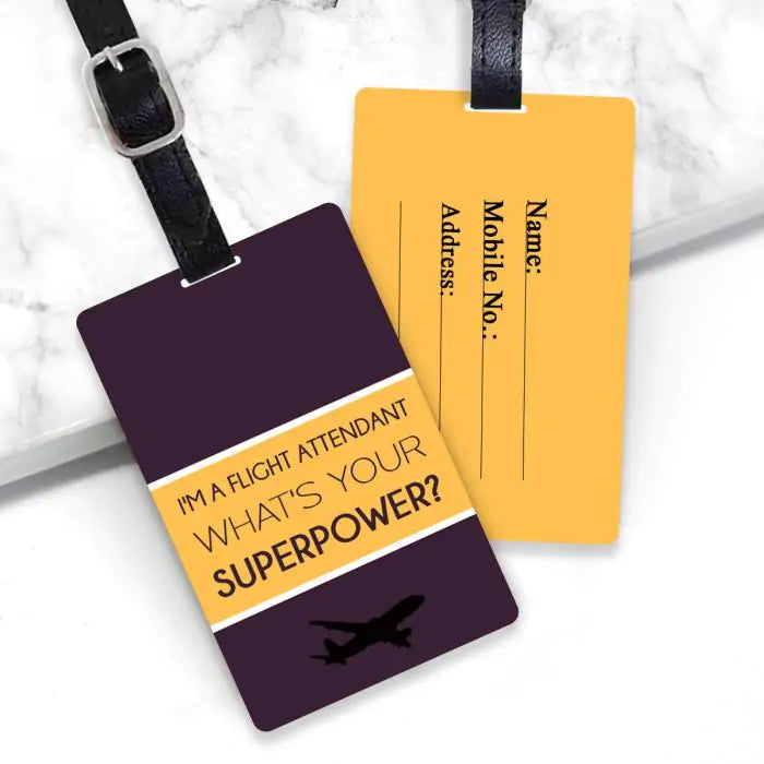 Personalised Fly Attendant Luggage Tag