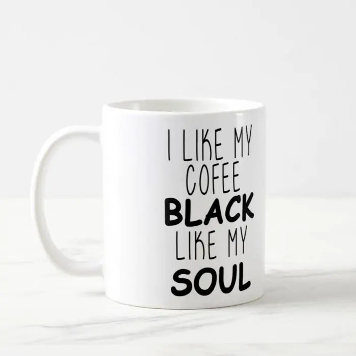 I Like My Cofee Black Ceramic Mug