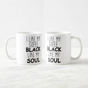 I Like My Cofee Black Ceramic Mug