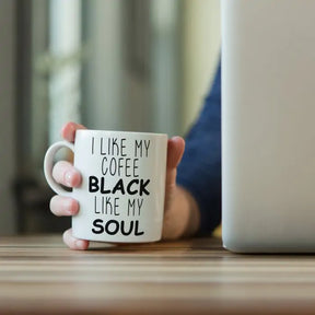 I Like My Cofee Black Ceramic Mug-5