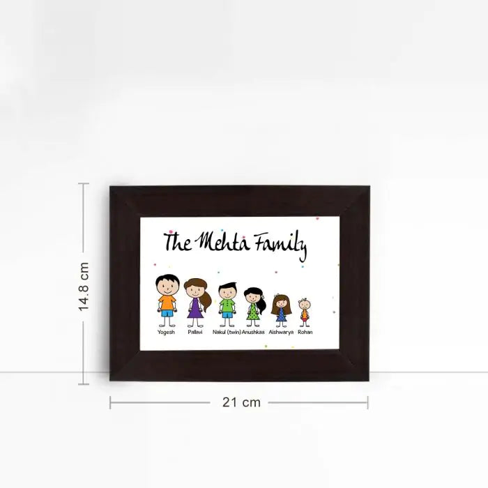 Family Name Personalised Family Poster Frame