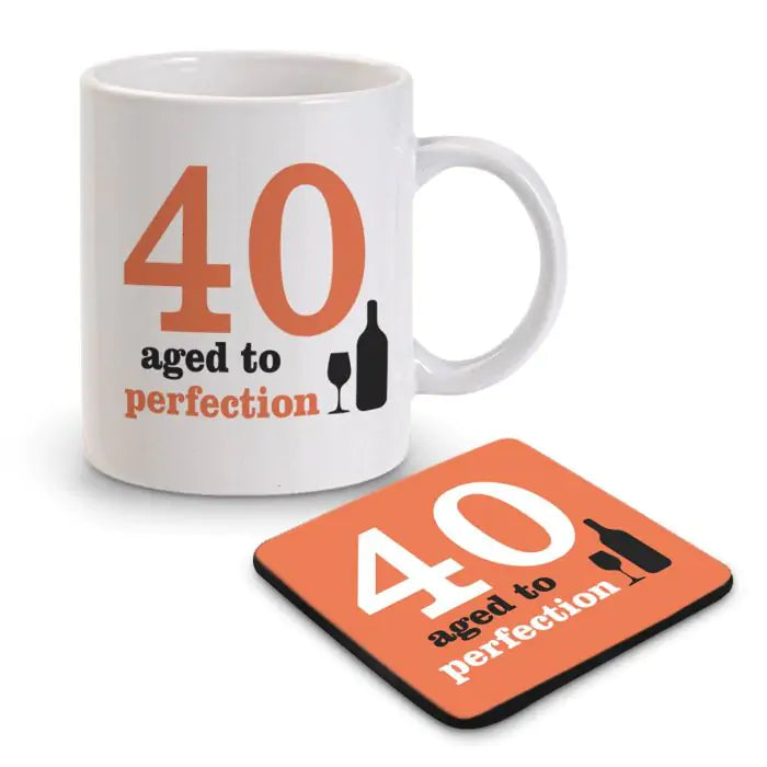 Aged To Perfection Mug - Coaster Set