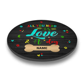 Personalised All You Need Is Love  Coaster