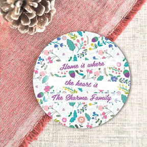 Personalised Home Is Where  Coaster