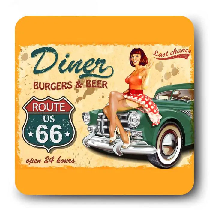 Diner Burgers & Beer Souvenir Magnet