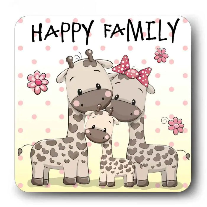 Happy Family Giraffe Souvenir Magnet