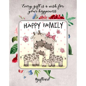 Happy Family Giraffe Souvenir Magnet-2