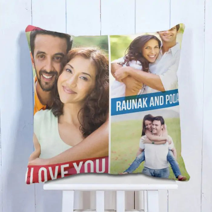 Personalised I Love You Photo Cushion