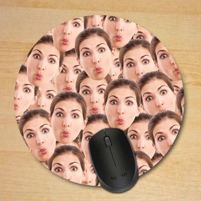 Personalised Funny Face Mouse Pad