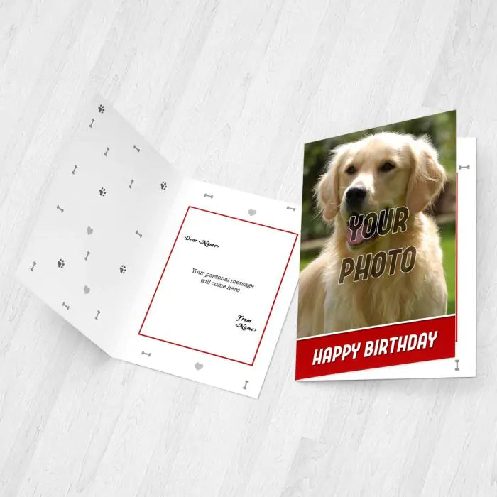 Personalised Pet Photo Happy Birthday Greeting Card-2