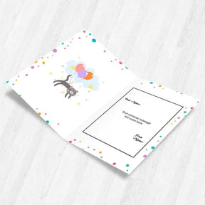 Personalised Purrfect Cat Birthday Greeting Card