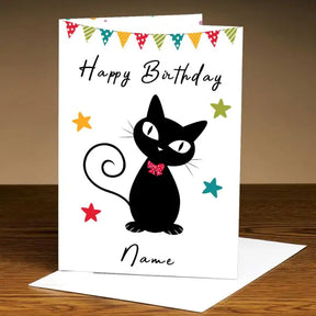 Personalised Happy Birthday Kitty Greeting Card