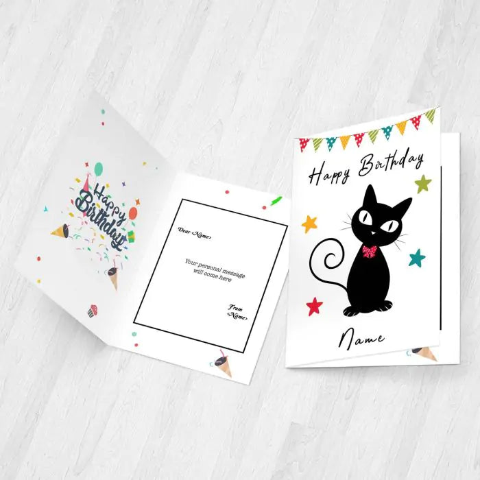 Personalised Happy Birthday Kitty Greeting Card-2