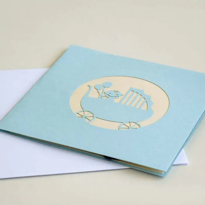 Personalised New Baby Boy Pop Up Card