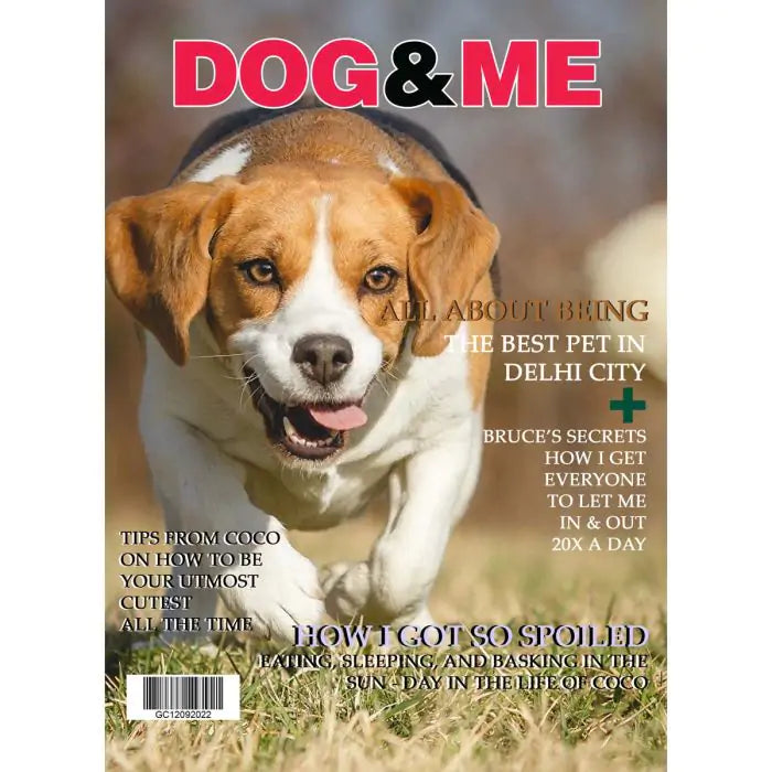 Personalised Dog and Me Magazine Cover - Digital