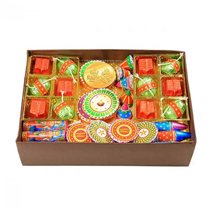Diwali Cracker Shape Choco bar Gift Box ( 31 pc Choco bar Crackers) 500 Grams