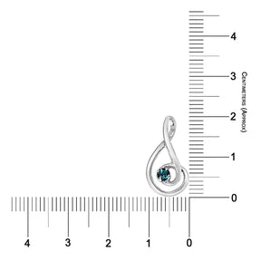 Surat Diamonds Forever Young Elegantly Designed Blue Topaz & 925 Sterling Silver Pendant with 18 IN Chain