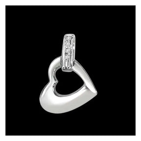 Surat Diamonds Heaven of Love Real Diamond & Sterling Silver Pendant with 18 IN Chain
