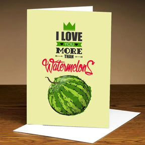 Personalised I Love You More Than Watermelons Greeting Card-1