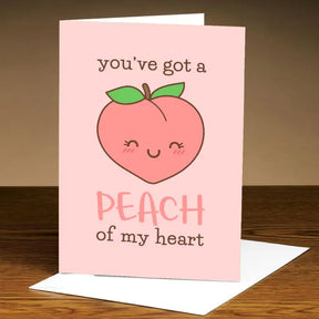 Personalised Peach of My Heart Greeting Card