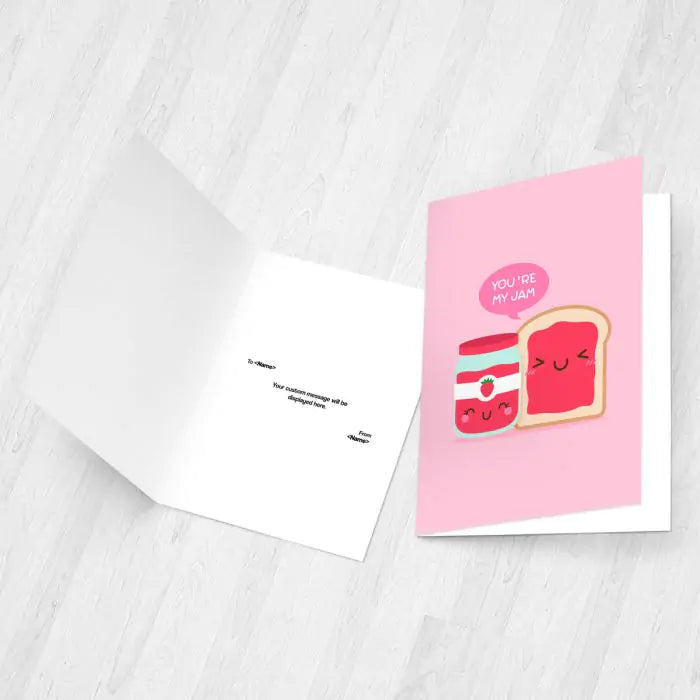 Personalised You Are My Jam Greeting Card