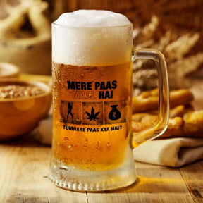 Mere Paas Maal Hai Beer Mug 600ml - Beer Lover Gift