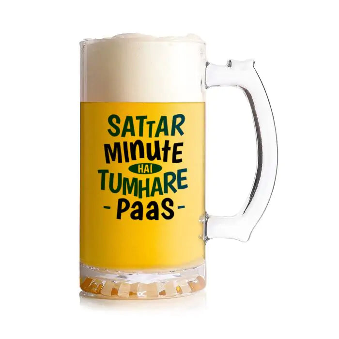 Sattar Minute Hai Tumhare Paas Beer Mug