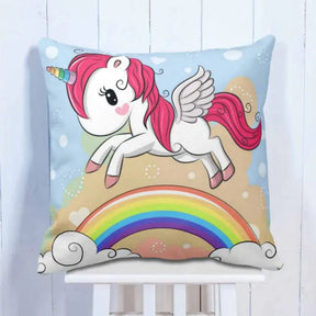 Unicorn over the Rainbow Cushion