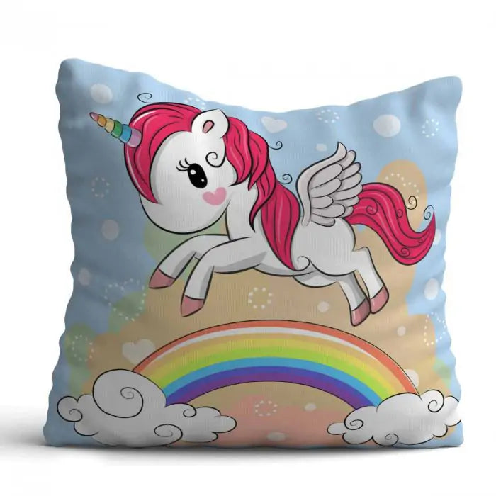 Unicorn over the Rainbow Cushion