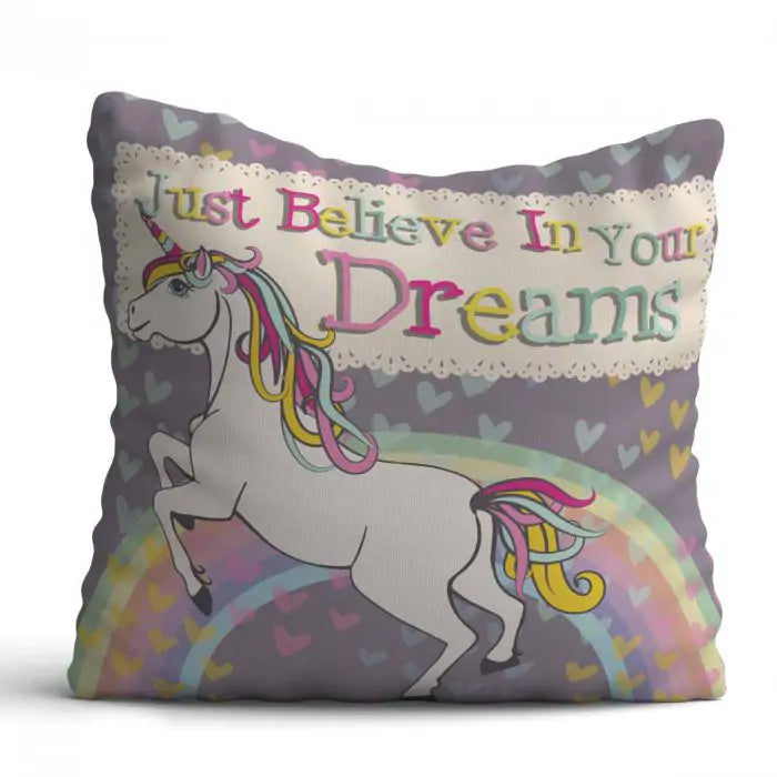 Believe in your Dreams Unicorn Cushion