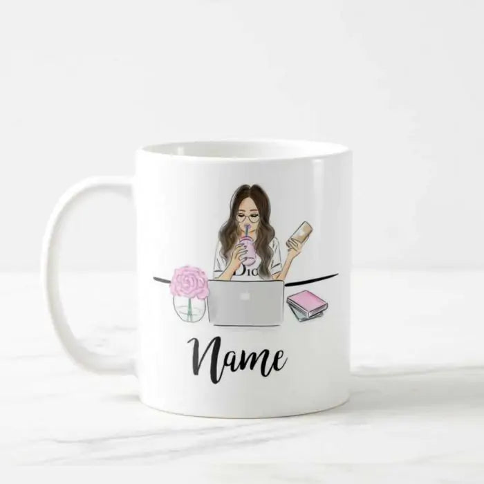 Personalised Girl Boss Mug