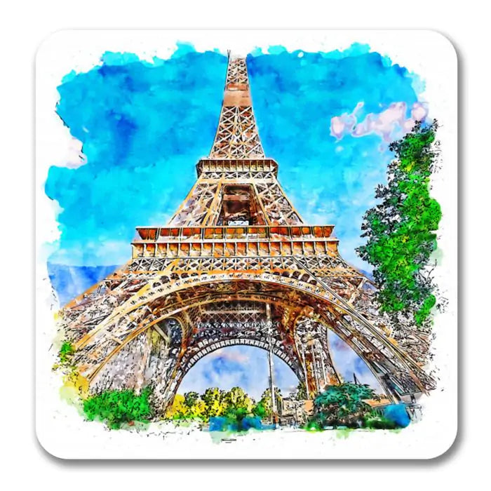 Eiffel Tower Watercolour Fridge Magnet
