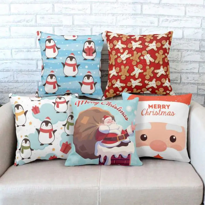 Christmas Decorative Cushions - Set of 5