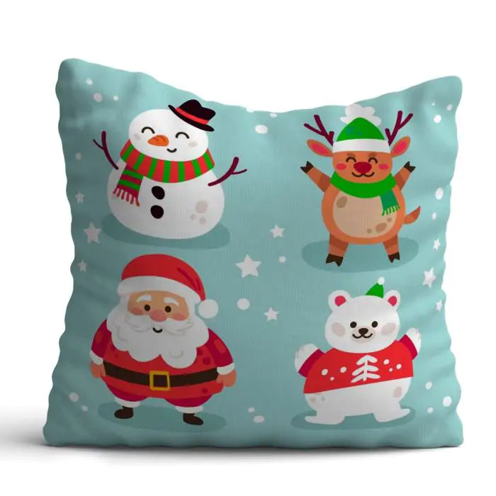 Santa with Friends Cushion