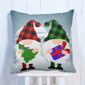 Gnomes Christmas Cushions Covers Set of 2