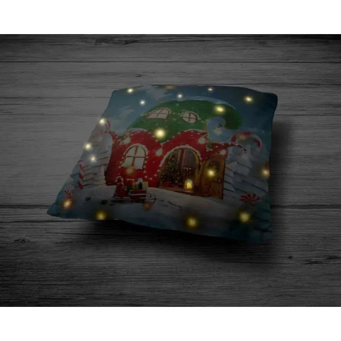 Amazing Fairy House Christmas LED Cushion