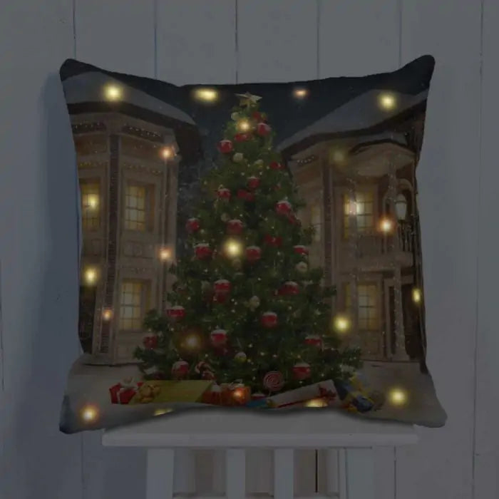 Wonderful Christmas Tree LED Cushion