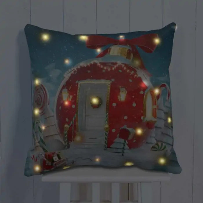 Amazing Ornament Fairy House LED Cushion