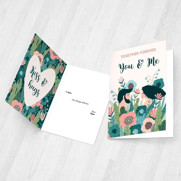 Personalied Together Forever You and Me Card
