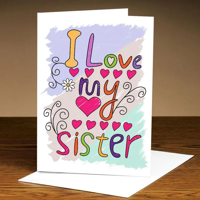 Personalised I Love My Sister Card