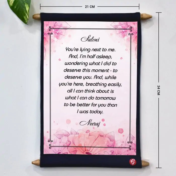 Personalised My Love for you Scroll