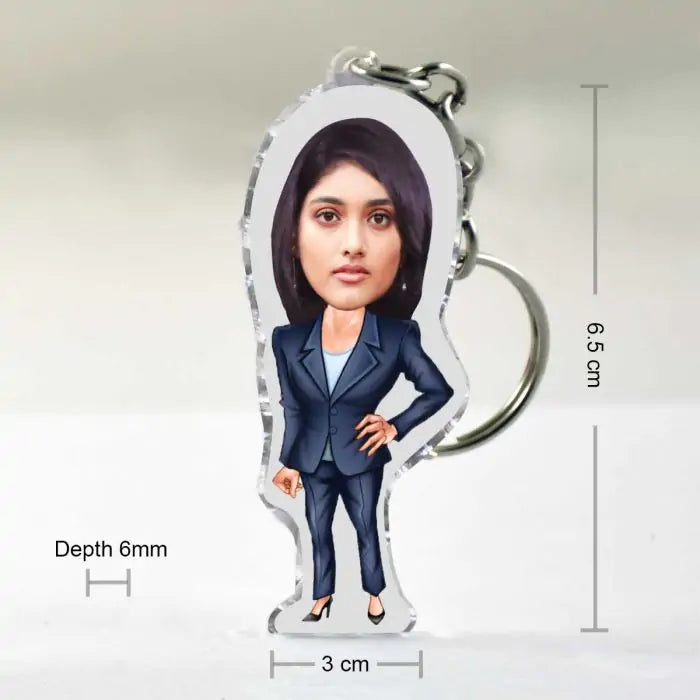 Personalised Business Woman in Suit Caricature