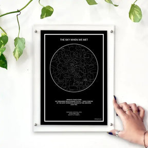 Personalized Sky Star Map For a Special Moment Black