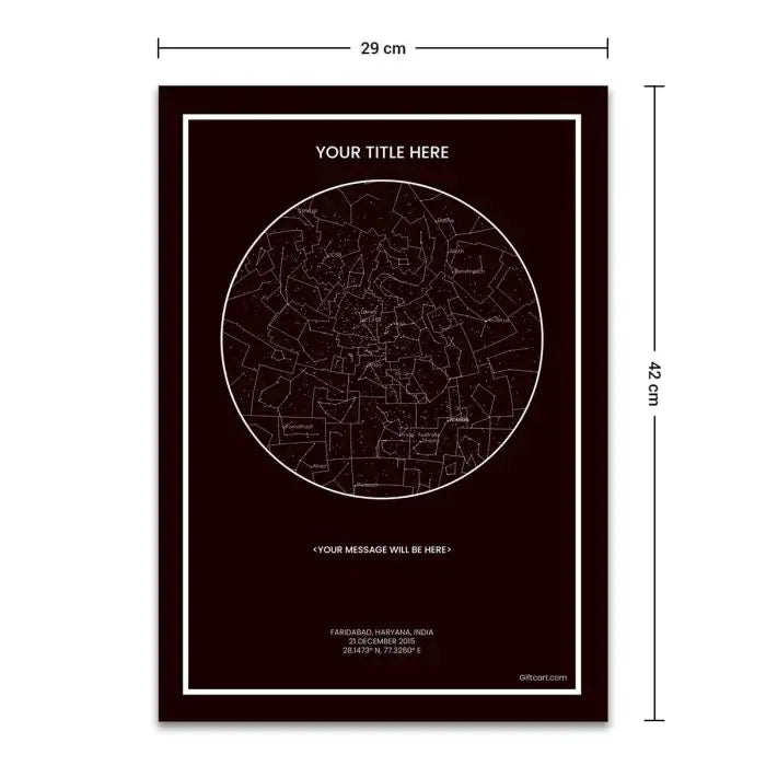 Personalized Sky Star Map For a Special Moment Aubergine
