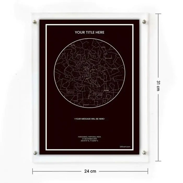 Personalized Sky Star Map For a Special Moment Aubergine