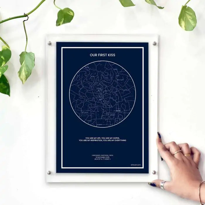 Personalized Sky Star Map For a Special Moment Blue