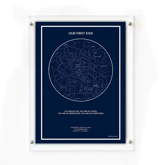 Personalized Sky Star Map For a Special Moment Blue