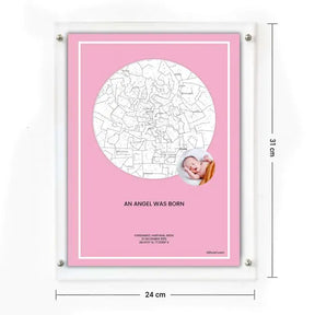 Personalized Sky Star Map For a Special Moment Baby Girl