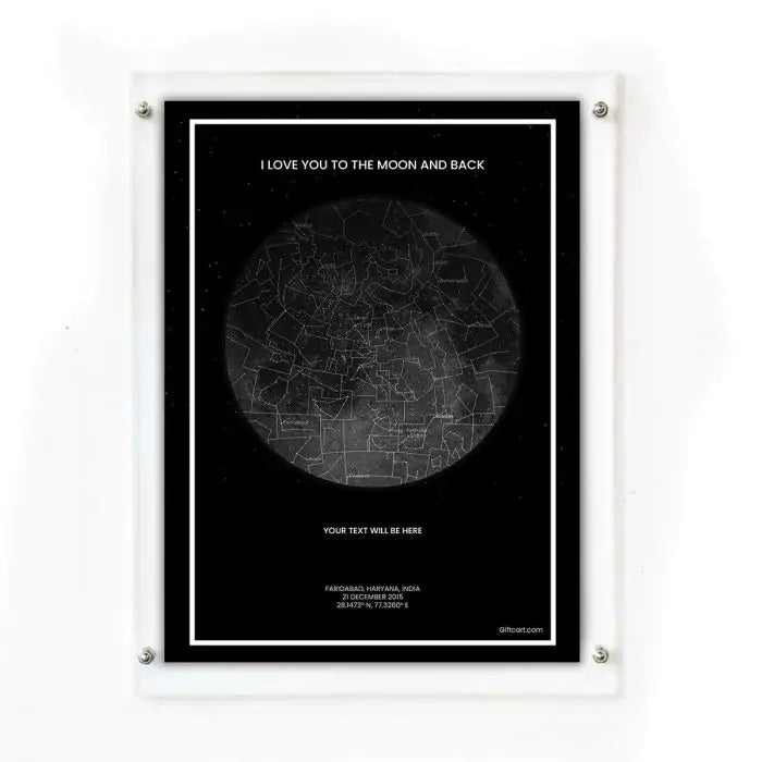 Personalized Sky Star Map For a Special Moment The Moon
