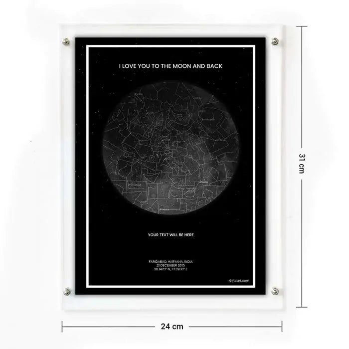 Personalized Sky Star Map For a Special Moment The Moon